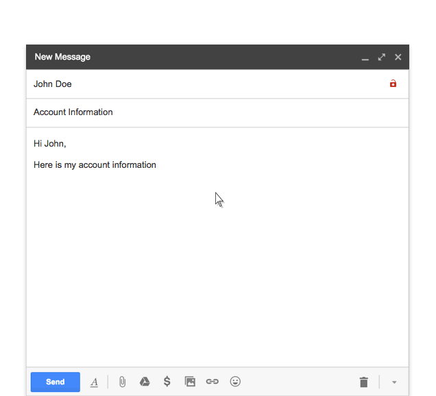 Unencrypted Message gmail