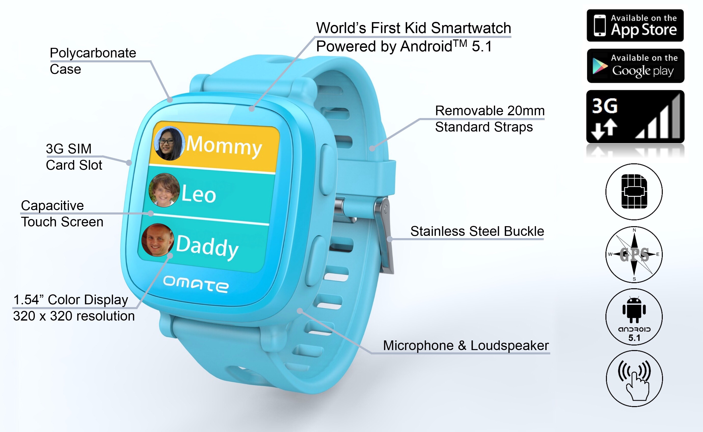 Omate anuncia el Wherecom K3, un smartwatch para niños #MWC2016 1