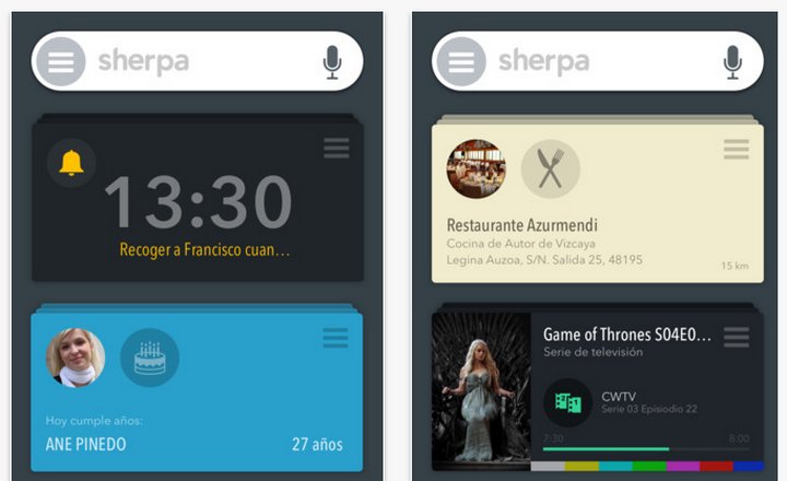 El asistente virtual Sherpa Next para Android debuta con una nueva aplicación para iOS