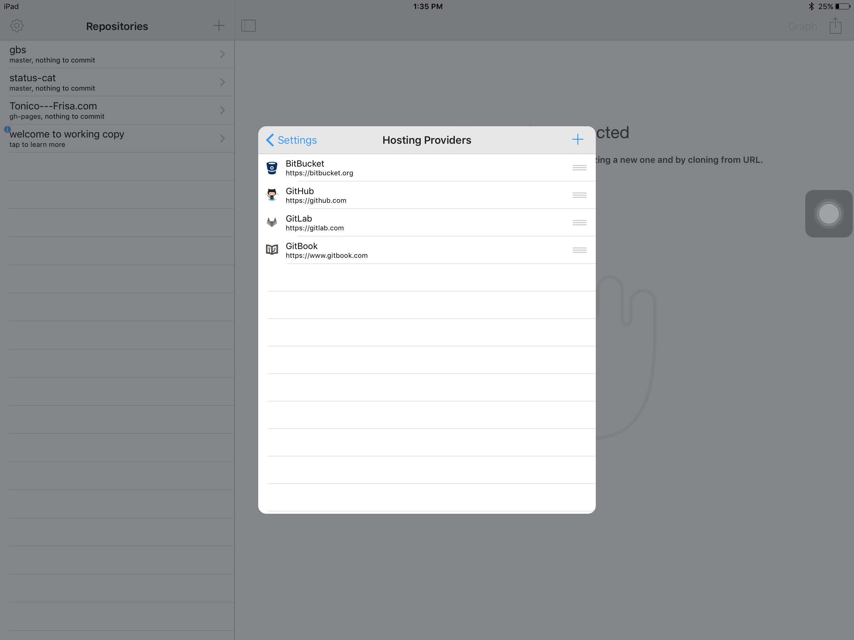 WorkingCopy - GIT repositorios para iOS 2