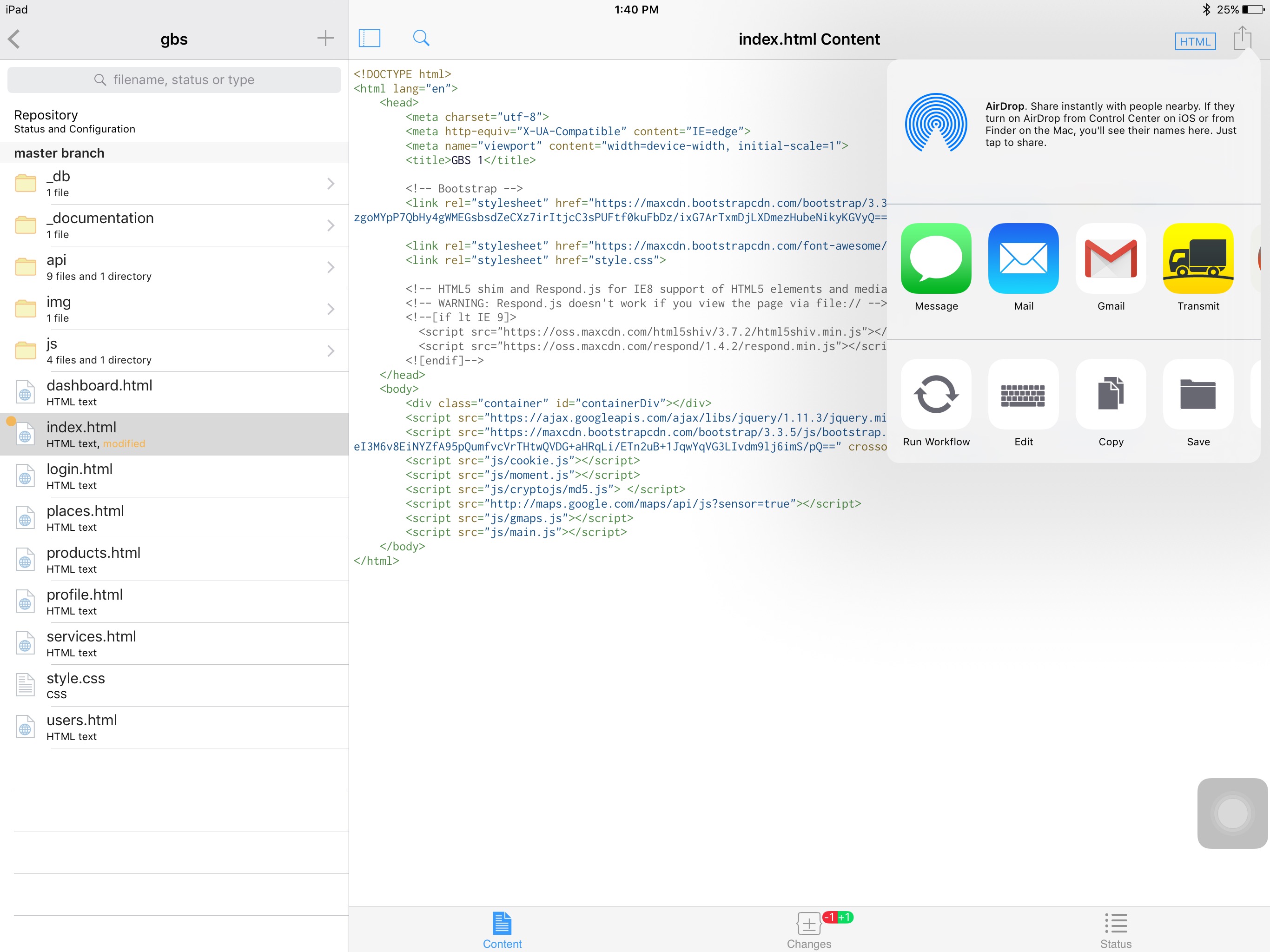 WorkingCopy - GIT repositorios para iOS 1