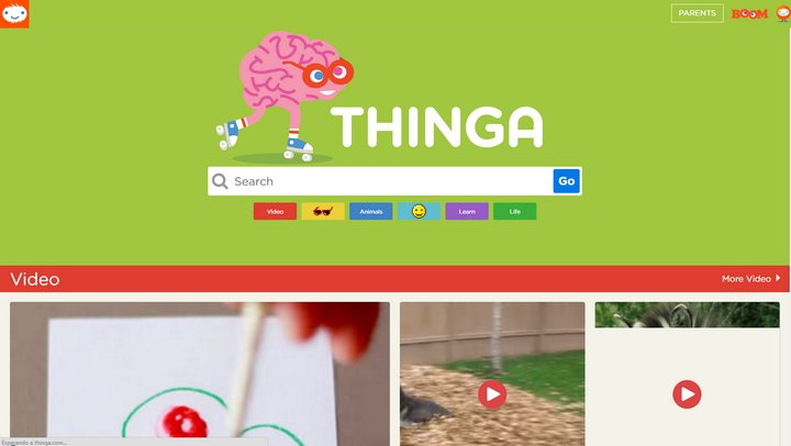 Thinga es un buscador para niños con contenido muy divertido