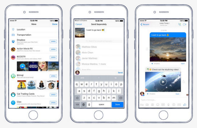 Ahora se pueden compartir ficheros de Dropbox desde Facebook Messenger