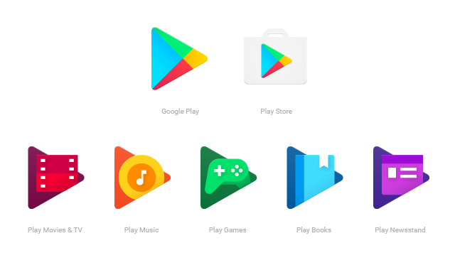 Google actualiza sus iconos de Google Play con un diseño plano y colores más fuertes