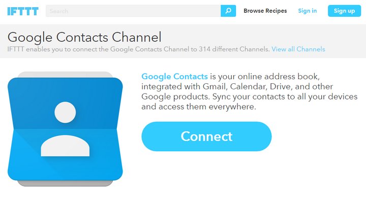 IFTTT introduce el canal de Contactos de Google