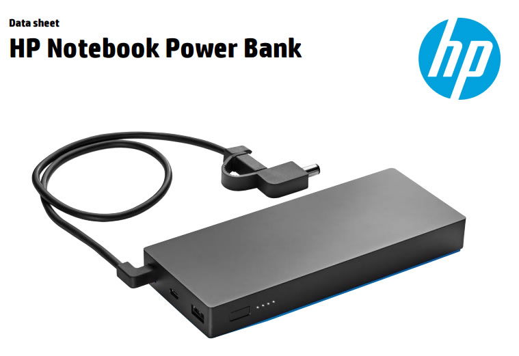 HP Notebook Power Bank: Batería externa para compu+2 disp.USB