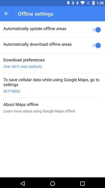 Google Maps Modo Wifi