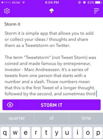 Storm It Tweetstorm