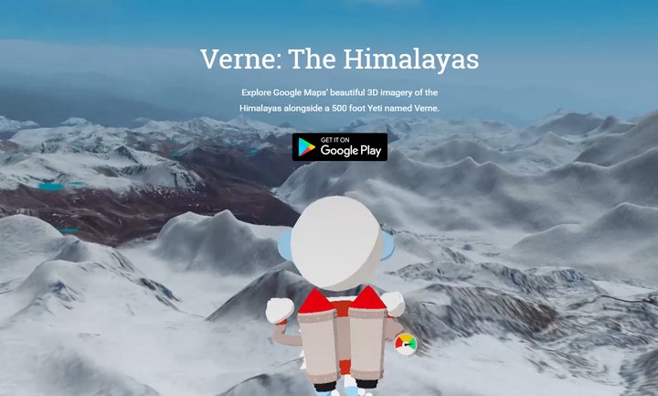 Verne The Himalayas es un juego para Android creado por Google