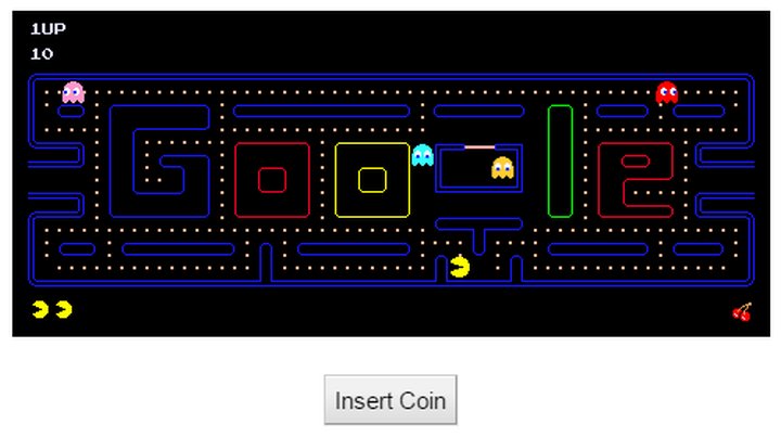 Huevos de Pascua de Google - Pacman