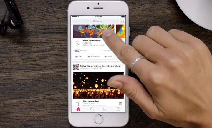 Fecebook lanza nueva aplicación móvil para buscar, descubrir y compartir eventos