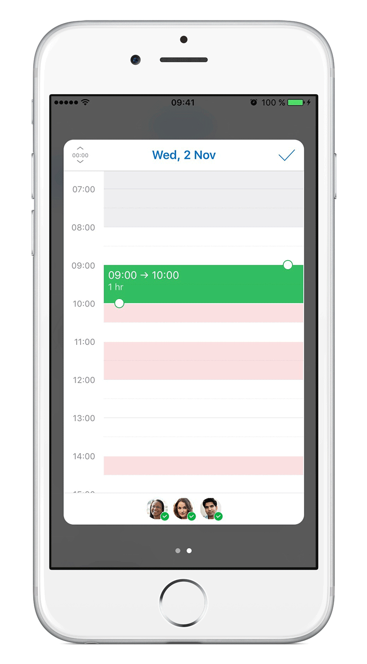 Calendario de Outlook para iOS
