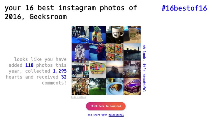 16 Best of 16 - Instagram
