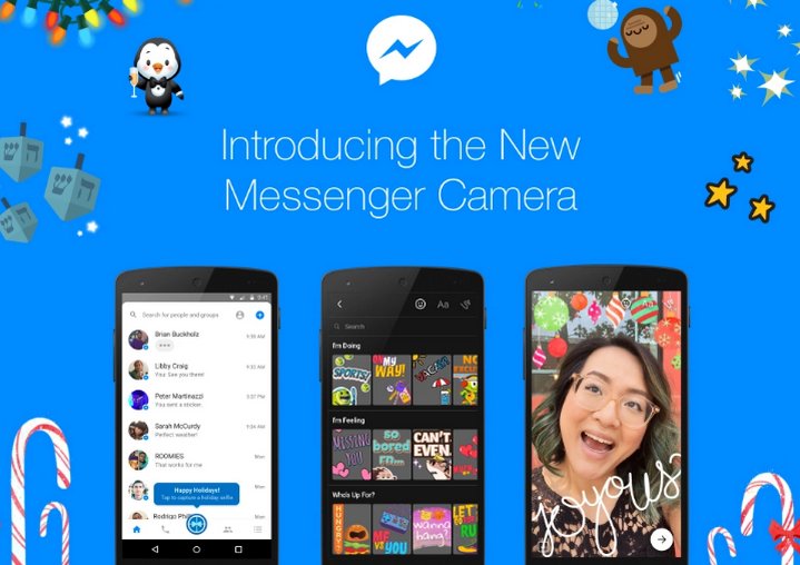 Facebook Messenger introduce nueva cámara que permite agregar stickers, filtros, dibujar y más