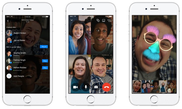 Facebook Messenger introduce vídeo chat grupales 1