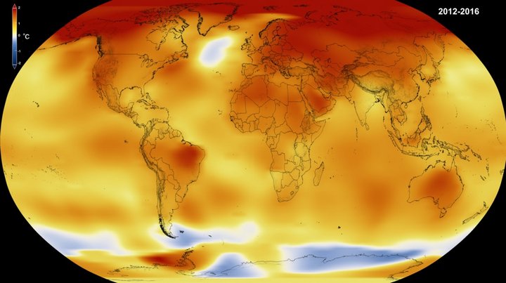Vídeo de la NASA muestra el cambio dramático de la temperatura en nuestro planeta desde 1880 hasta el presente