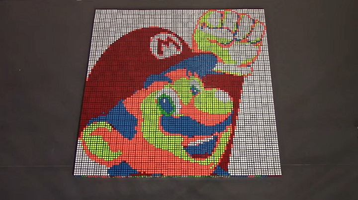 Alucinante vídeo stop motion de Super Mario Bros. con cubos de Rubik