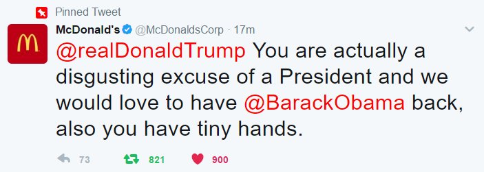 Twitter - McDonalds - Donald Trump