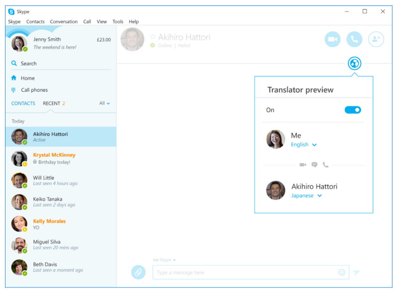 Skype - Traductor en Tiempo Real