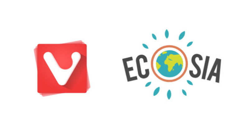 Buscando con Ecosia en el navegador Vivaldi, ayudarán a reforestar el planeta