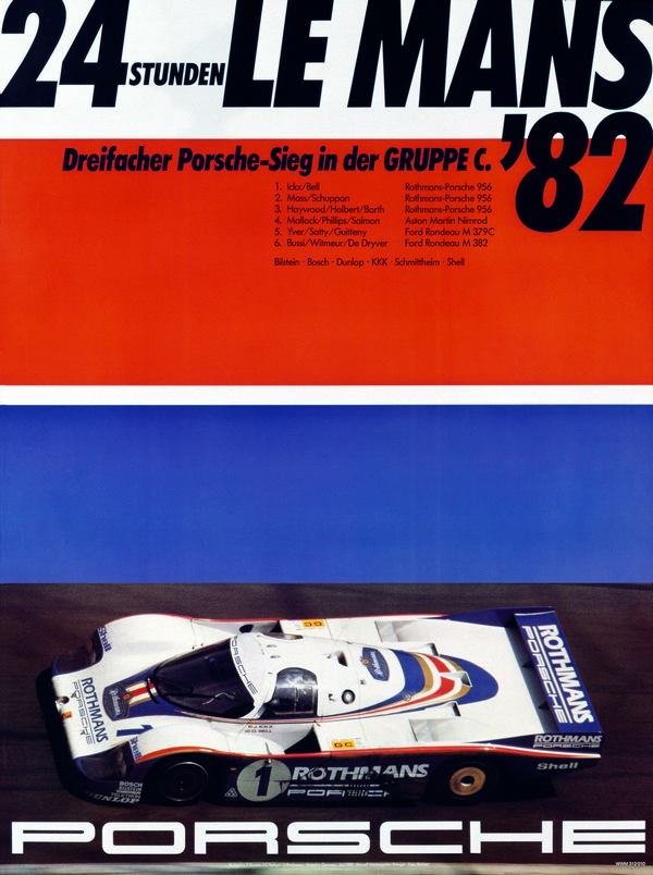 20 banners históricos espectaculares de Porsche de sus victorias en las 24 horas de Le Mans 1