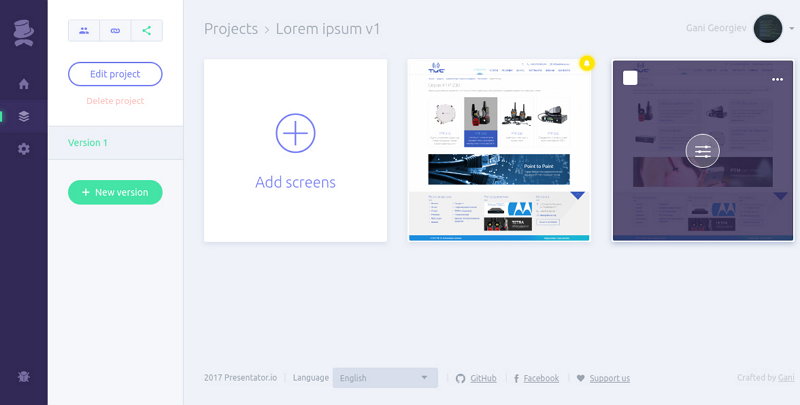 Presentator es una herramienta gratuita en línea para crear presentaciones, desarrollada para diseñadores web
