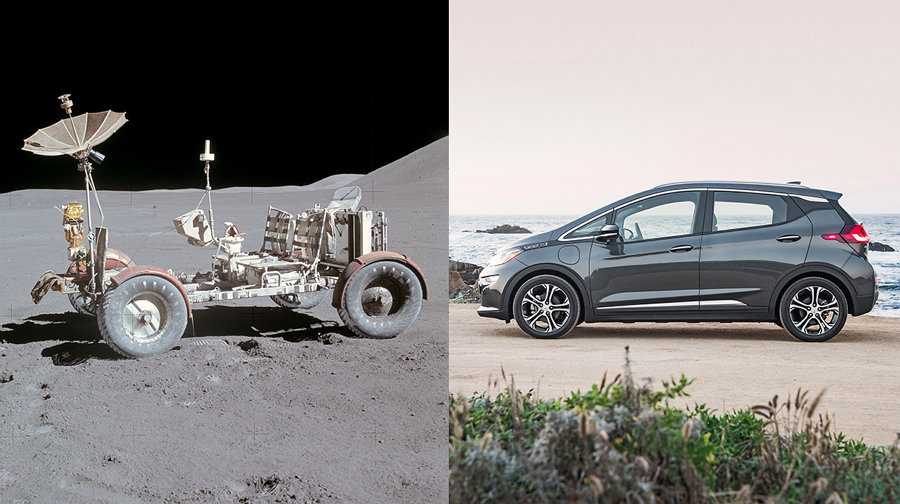 La influencia de un vehículo eléctrico único como el Rover Lunar de Apollo 15, en el nuevo Chevy Bolt EV 2017