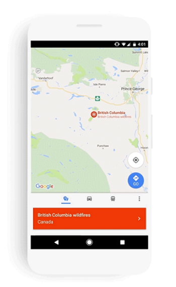 Google Maps - SOS Alerts