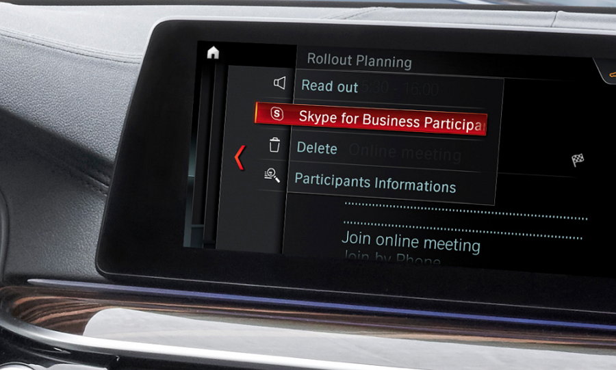 Vehículos BMW que utilizan el sistema iDrive integrarán Skype Empresarial