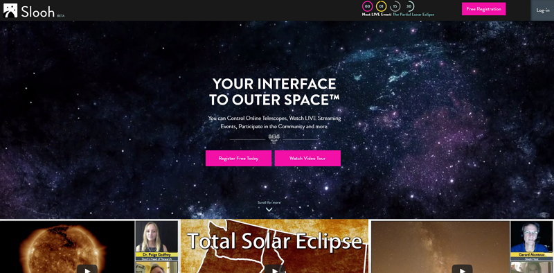 A partir de hoy Slooh permite ver el espacio exterior gratis, vía transmisiones en tiempo real