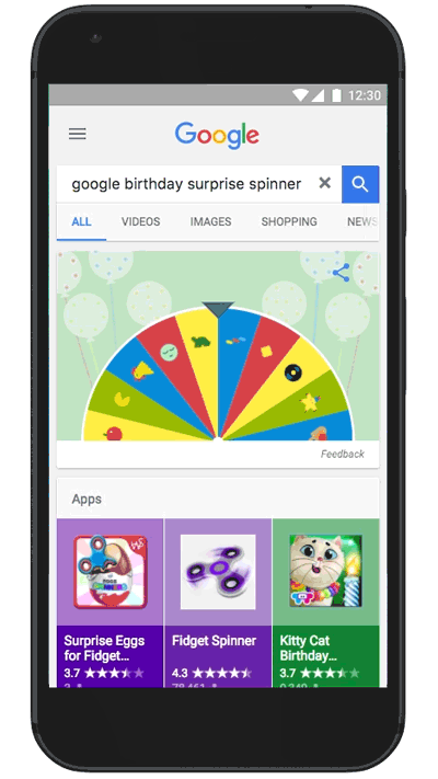 Google Doodle - Surprisse Spinner