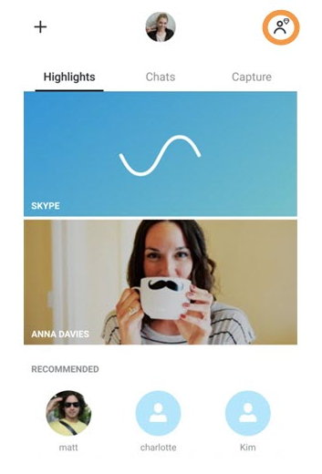 Skype para Android - Momentos