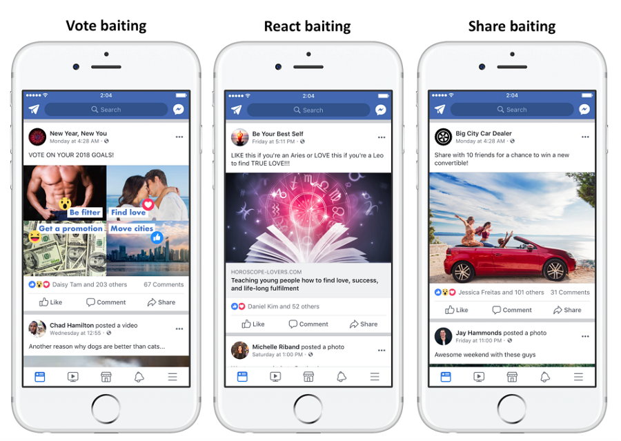 Facebook - Engadgement Baiting