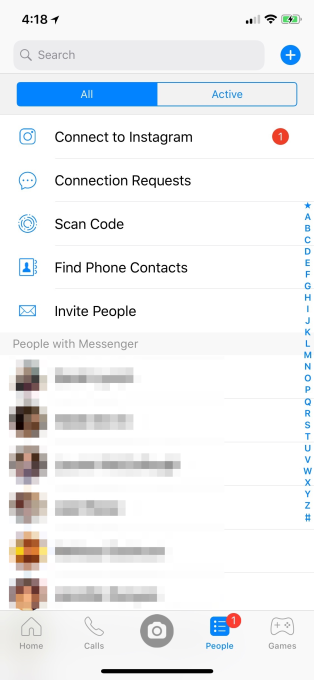 Instagram - Messenger - Importar Contactos