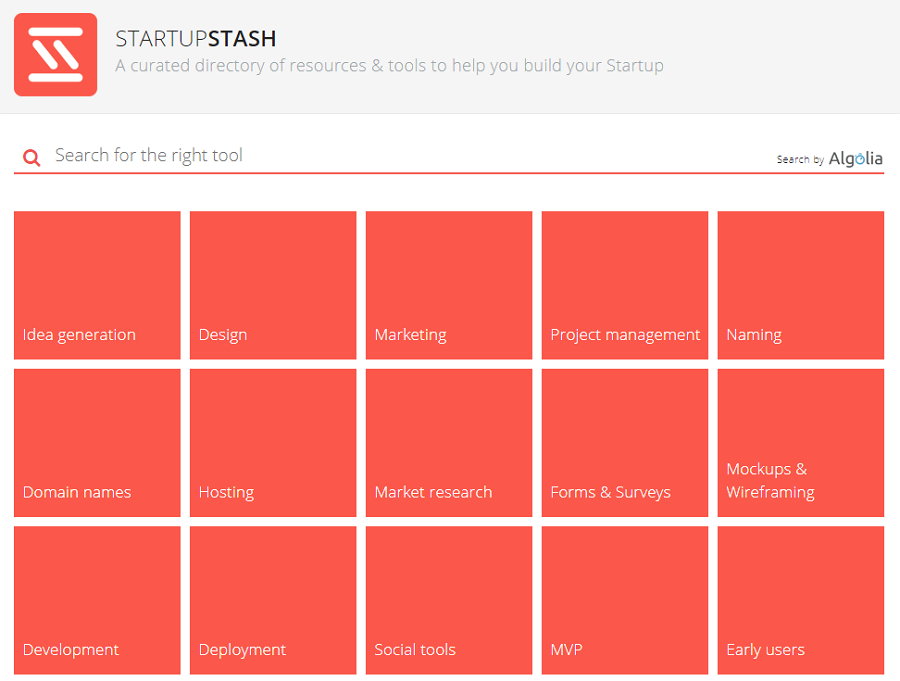 Startup Stash es un directorio de herramientas y recursos estupendos para construir un startup