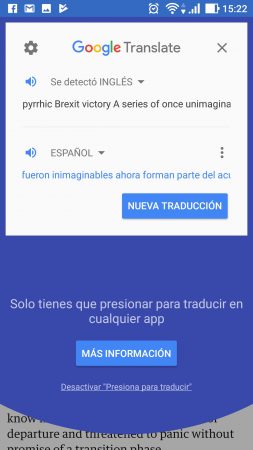 Cómo activar Google Translate sin conexión 3