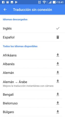 Cómo activar Google Translate sin conexión 2