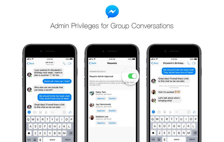 Facebook Messenger - Administración de Grupos