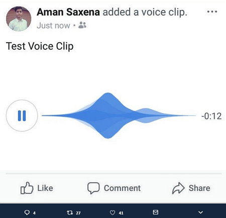 Facebook Voice Clips
