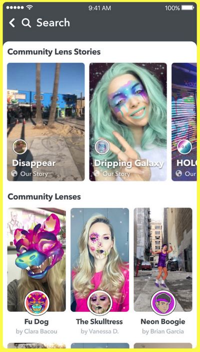 Snapchat Lens Explorer