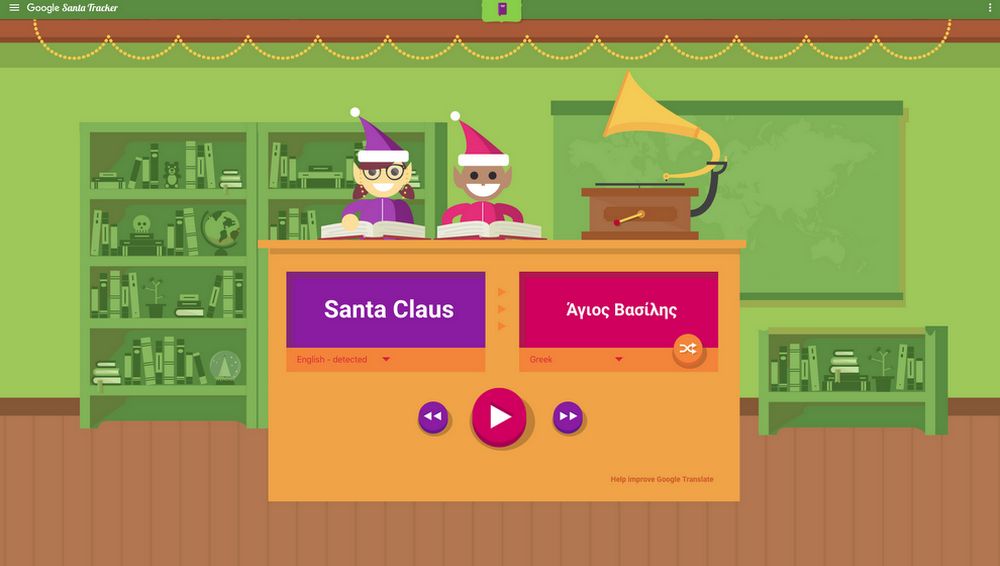Google Santa's Village - Juego de Traducciones