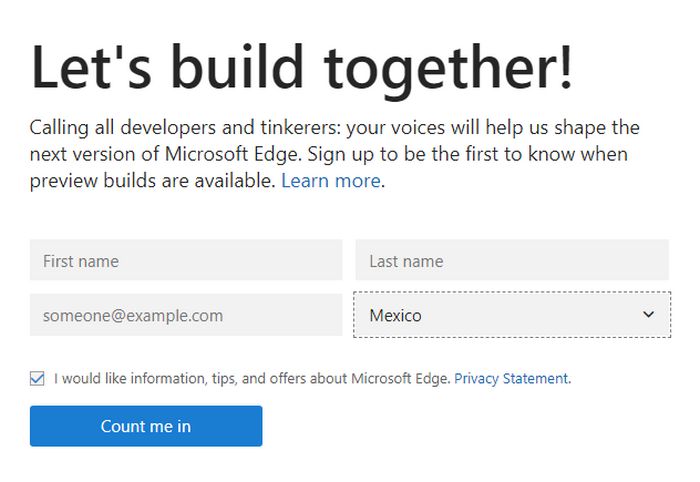 Microsoft Edge Beta basado en Chrome