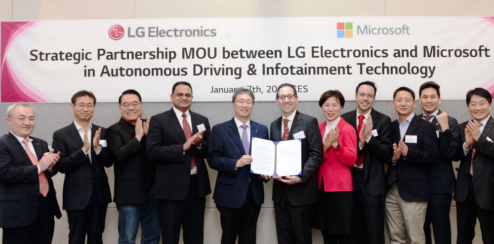 LG y Microsoft trabajarán juntos en soluciones para vehículos autónomos y sistemas de info entretenimiento #CES2019