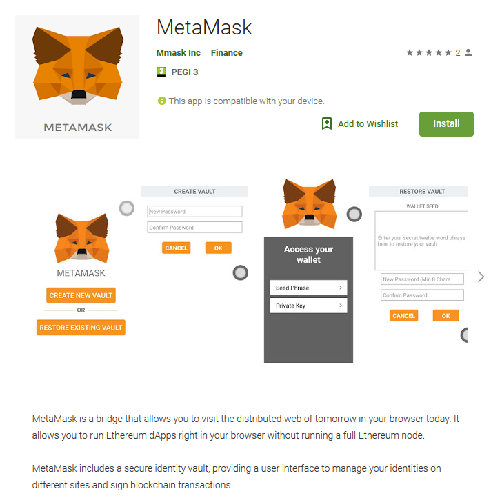 MetaTask Falso Android