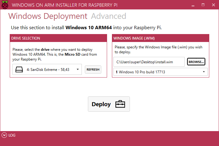 WoA Installer - Windows 10 ARM - Raspberry Pi 3