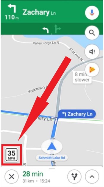 Google Maps - Límite de Velocidad