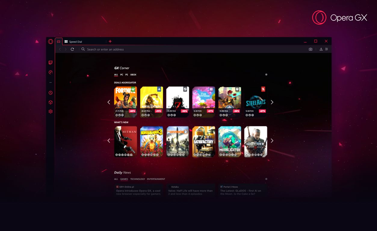 Opera GX - Navegador para Gamers