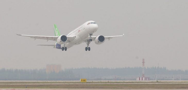 COMAC C919, primer avión de pasajeros construido en China comenzó la fase final de pruebas más exigentes