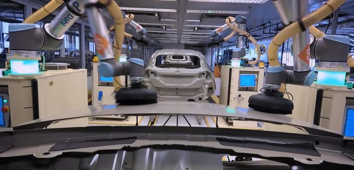 Una coreografía de robots ayuda en la terminación del Ford Fiesta