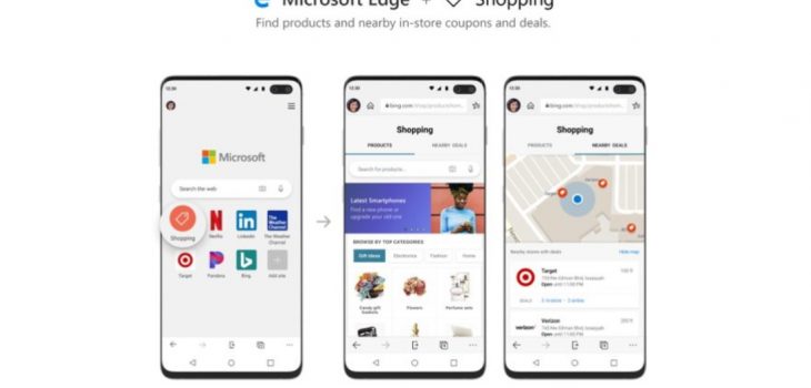 El navegador Microsoft Edge en móviles introduce característica de compras
